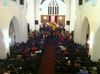 Balcony view of the choir and congregation