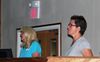 Susan and Elizabeth man the sound booth