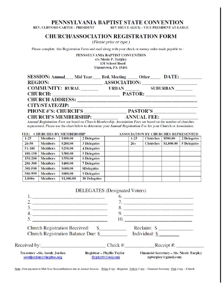 Church membership forms download