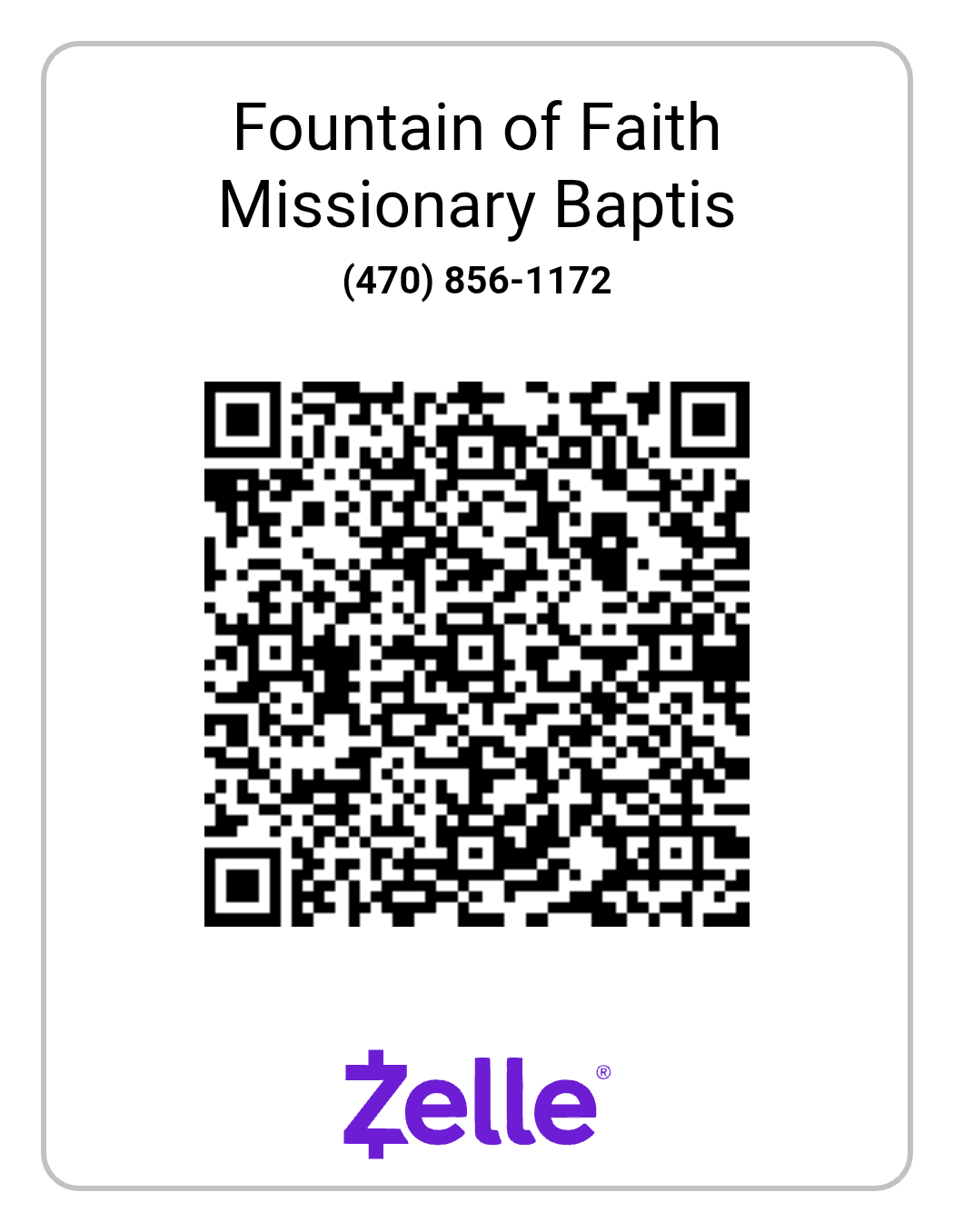 Zelle QR Code